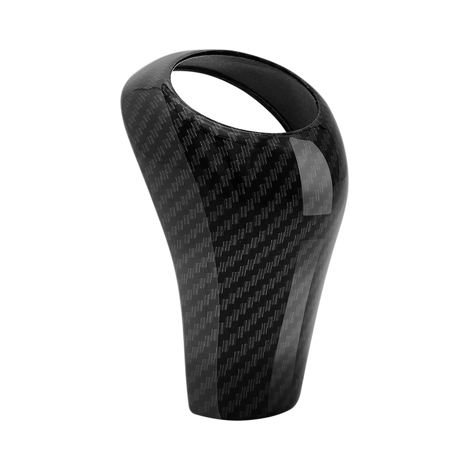 Borde interior de perilla de cambio de marchas de fibra de carbono para Mercedes-Benz W204 C250 C300 Foto 3 de 4