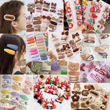 10Pcs/Set Christmas Hair Clips Bow Flower Hairpin Hairgrip Cute Girls Barrettes