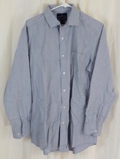 Buttoned Down Men's Tailored Fit Spread Collar Dress Shirt Blue Size 16 33