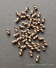 Twisted Tornado Crimp® Antique Brass ULTRAPLATE® .019 3mm (Pk 50). Made in USA