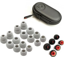 22 pcs. for Beats Powerbeats 2, Powerbeats 3 Gray Earbuds and 1 Carrying CASE