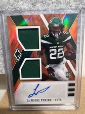 2020 Panini Phoenix la’Mical Perine - Jets RC Double Patch Auto 009/125