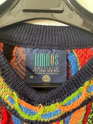 limnos Australia 90s 3D Knit Sweater Men's Size M Vintage