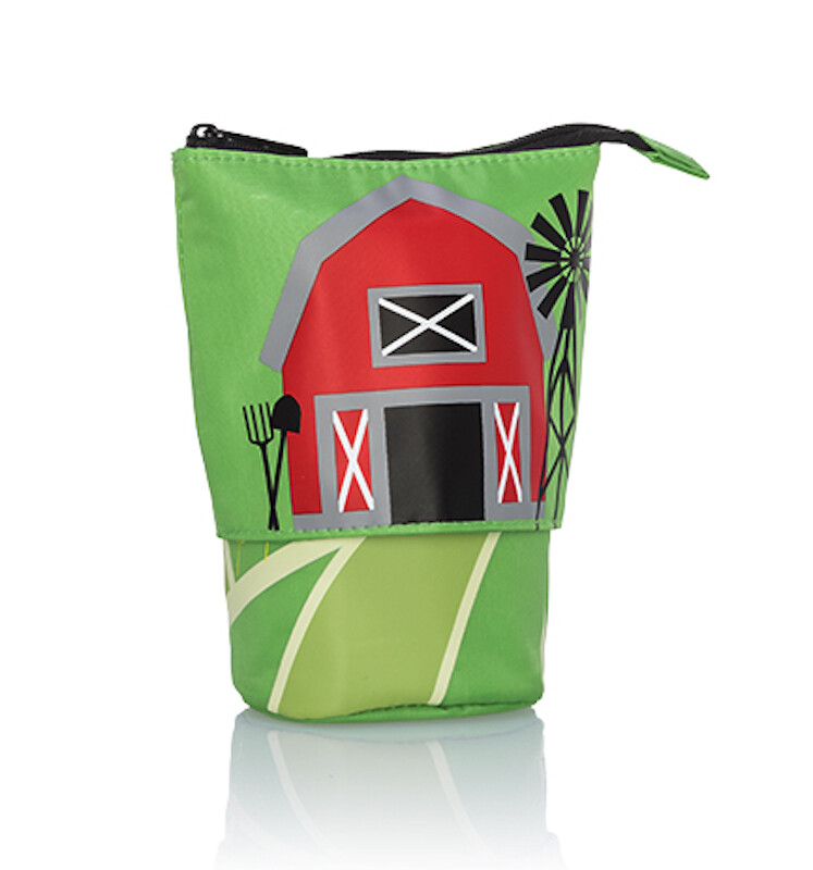 Thirty One Hide & Peek Pouch Cosmetic Bag 31 Gift Cute in Barnyard Buddy