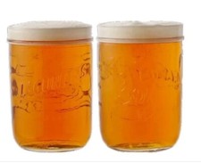 4 X Lagunitas Scooner Dog Mason Jar Glasses 2/3 Pint Brand New Pub Man Cave Home