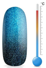 Jolifin LAVENI Shellac - Thermo night-royalblue glam 10ml #S1552