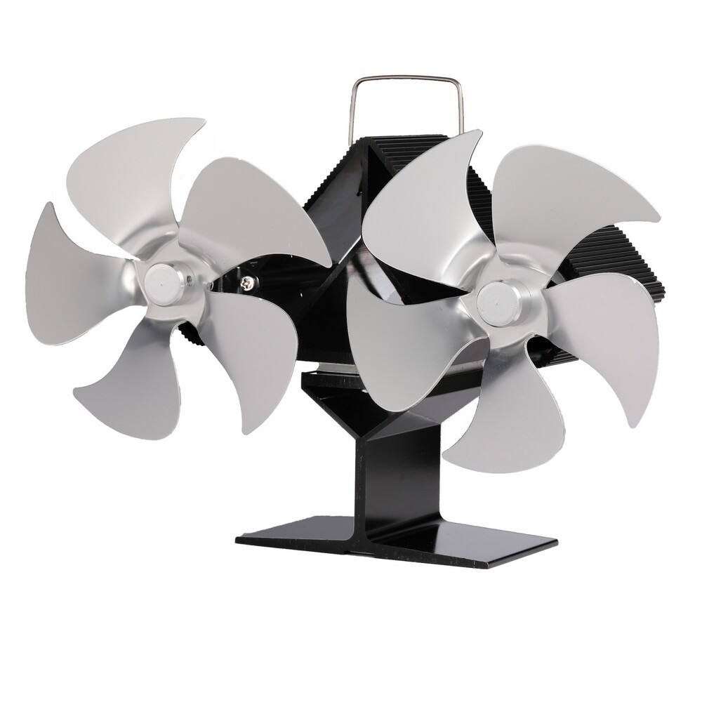 10 Blades Wood Stove Top Fan Heat Powered Saving Fireplace Silent Heater  Burner | eBay