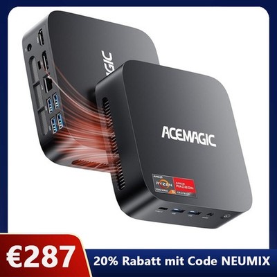 ACEMAGIC K1 Mini PC AMD Ryzen R2544 (Bis zu 3.7GHz)16GB DDR4 512GB SSD Win11 Pro
