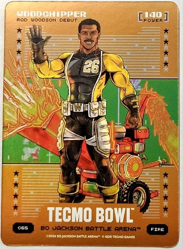 Rod Woodson AKA Woodchipper! Bo Jackson Battle Arena Orange SP Card! Tecmo Bowl