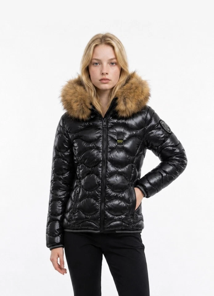 Damen Jacke Blauer schwarz Patch Glitzer  - Bild 3 von 3