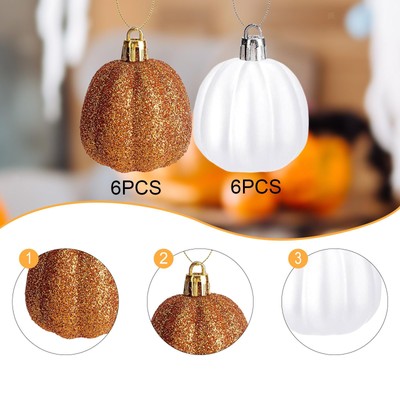 12 Stück Kürbis Ornamente Herbst Ernte für Zuhause Wohnzimmer Indoor Outdoor