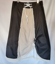 SKIRT VINTAGE TRACHTEN OKTOBERFEST DIRNDL TYROL SOLID BLACK WOMENS US 18 EU 46