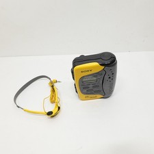 Sony Sports Walkman WM-FS473 AM/FM Cassette Player MDR-W14 Headphones TESTED