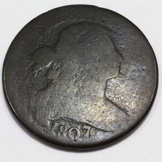 1807/6 Draped Bust Large Cent Beautiful Coin Rare Date