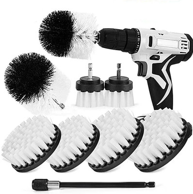 Drill Brush Power Scrubber Set 2 5in Nylon Cleaning Brushes for Bathroom Kitchen