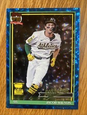 2026 Topps Series 1 JACOB WILSON 1991 Topps Crackle Foil Blue /150 Athletics