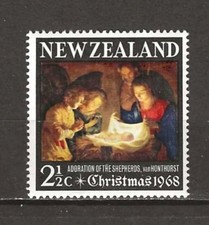NEW ZEALAND - 1968 MNH CHRISTMAS STAMP - SCOTT 414 - G175