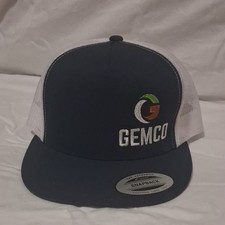 Yupoong GEMCO Logo Navy/White Mesh Back Adjus...