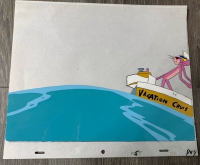 Pink Panther Animation Cel & Sketch Vacation Cruis Boat Production Notes