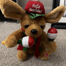 DanDee Feliz Navidad Singing  Dancing Holiday Stuffed Chihuahua