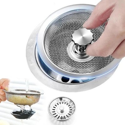 Edelstahl Waschbecken Sieb Abfluss Filter Haarfänger Küche Bad Kanalisation M