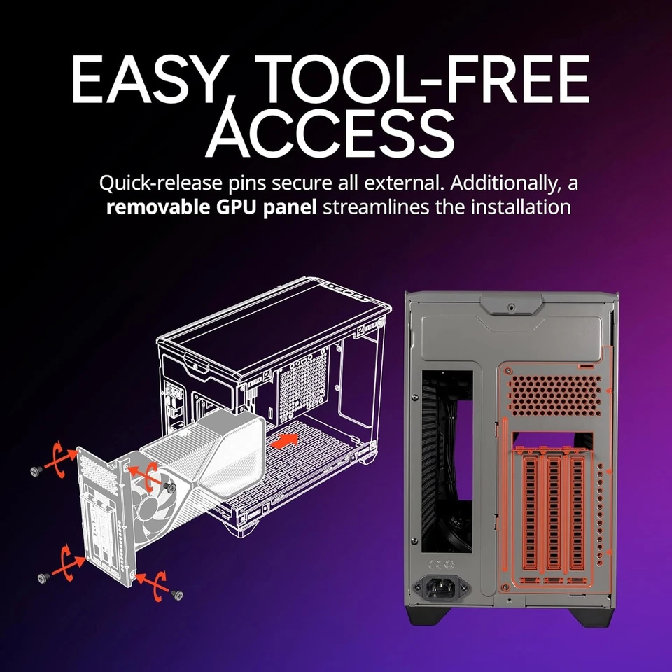 Cooler Master NR200P MAX V2 Mini-ITX PC SFF Case  Top-Mount 280mm AIO w/850W PSU - Image 4 of 4