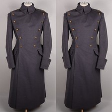 Vintage Men's Long Jacket Cashmere Double Breasted Overcoat Stand Collar Coat