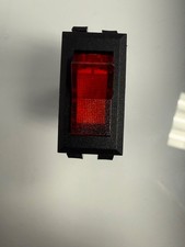 Red Illuminated Rocker Switch 125/250V AC 3-Prong Panel Mount ON/OFF