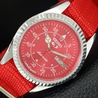 JAPAN VINTAGE REFURBISHED SEIKO 5 AUTOMATIC 6309A MENS RED DIAL WATCH a442947-1