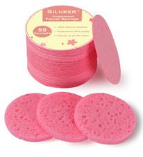 50-Count Compressed Facial Sponges for Daily Cleansing and Gentle Exfoliating, 1