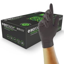 UNIGLOVES BioTouch Nitrile Disposable Gloves- Biodegradable Powder Free Eco Safe