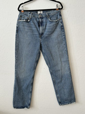 AGOLDE Women s Straight Leg Jeans Size 31 Blue Premium Denim Mid Rise