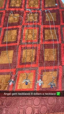 Home Made Necklaces With Angel Gems ￼￼