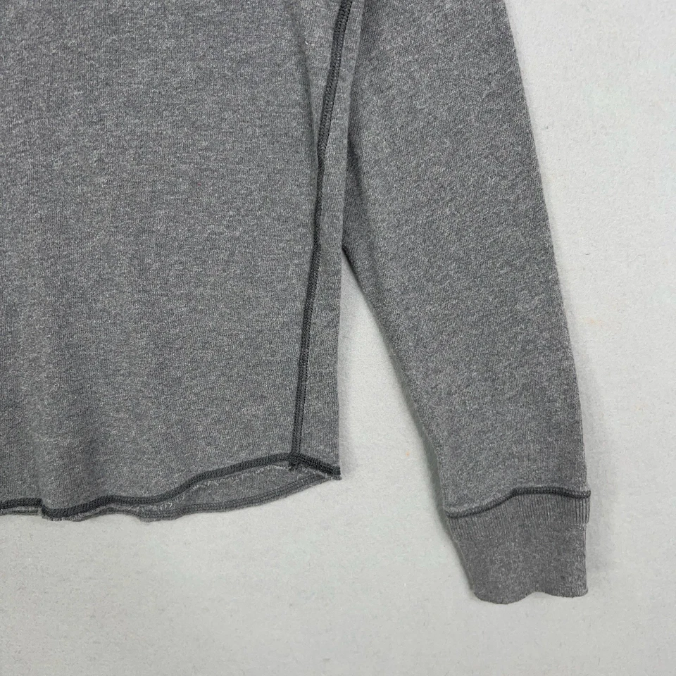 Suéter De Colección Abercrombie Fitch Para Hombres Gris Medio Henley Pullover Músculo Y2K Foto 4 de 4