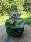 Vintage Leprechaun Pot of Gold Honeycomb Tissue Beistle St Patrick's Decoration  — photo 4
