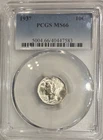PCGS 1937 Mercury Dime MS66 10C