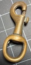 Vintage Solid Brass Swivel Trigger Snap Hook Bolt Clip 3.5 Dog Leash Marine