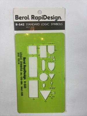 Berol Rapidesign Template - Standard Logic Symbols - Half - Size  R-542