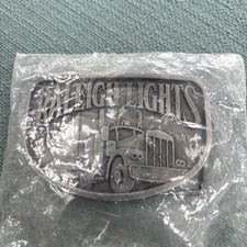 Raleigh Lights Belt Buckle Big Rig Semi Truck