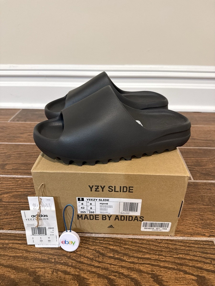 Brand New adidas Yeezy Slide Onyx - HQ6448 - 100% AUTHENTIC - SIZE