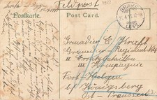 133644) 4922 Brake, Gitter-Steg-K2 auf Feldpost-AK 1915 nach Königsberg