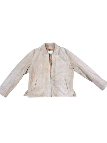 Vintage Wilsons Leather Jacket M. Julian Adults Beige Tan Suede Full Zip- Size L - Picture 1 of 14