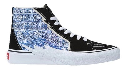 Vans Sk8- Hi Bolt Sneakers Mens 12 True Blue Black Suede Lace Up High Top Vans Sk8-Hi Bolt True Blue Black White Suede Canvas Women main image 3