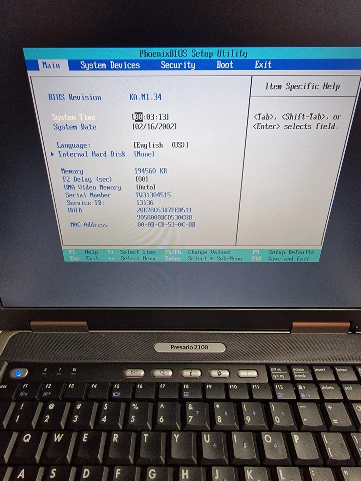 Compaq Presario 2100 15" AMD Athlon XP 2200+ Vtg Laptop Untested Read Descriptio - Image 3 of 4