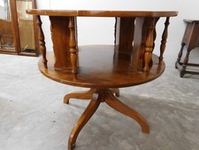 Vintage Ethan Allen American Traditional Revolving  Rotating  Drum Table
