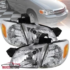 Headlights+Corner Lamps Fits 1997-2005 Chevy Venture Silhouette Montana Clear