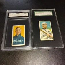1909 T206 Polar Bear Back Danny Murphy Batting SGC 10 and T206 Jake Atz GMA 2