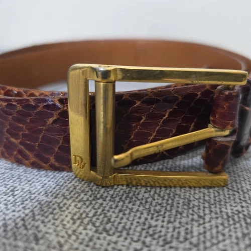 Ceinture homme vintage Dior peau de serpent taille 36