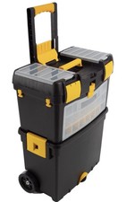 Stalwart Portable Toolbox with Wheels, Comfort Grip, and Drawers (Black)