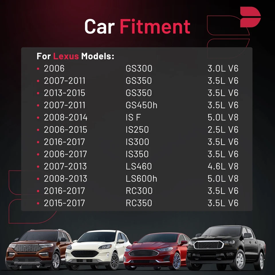 6858 Set of 8 Iridium Spark plugs For 2008-2014 Lexus IS F 5.0L V8 - Image 4 of 4